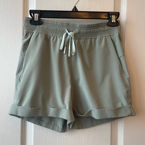 Lululemon high-wasted tie-shorts. Like new condition. Size 4.